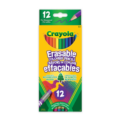 Crayola Lot de 12 crayons de couleur effaçables