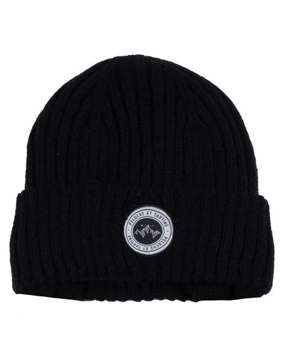 Peluche & Tartine - Tuque en tricot noir léon