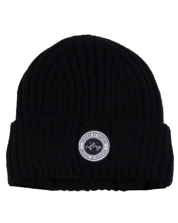 Peluche & Tartine - Tuque en tricot noir léon