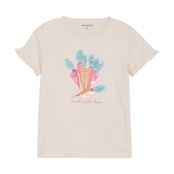 Minymo - T-shirt crème carotte