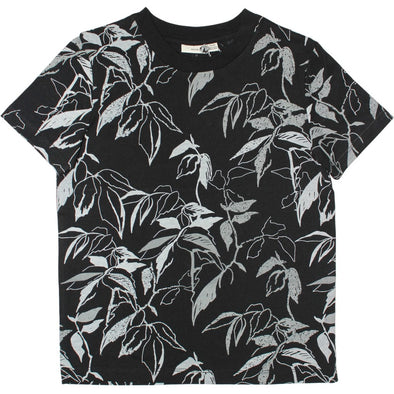 MID - T-Shirt Noir Feuillage