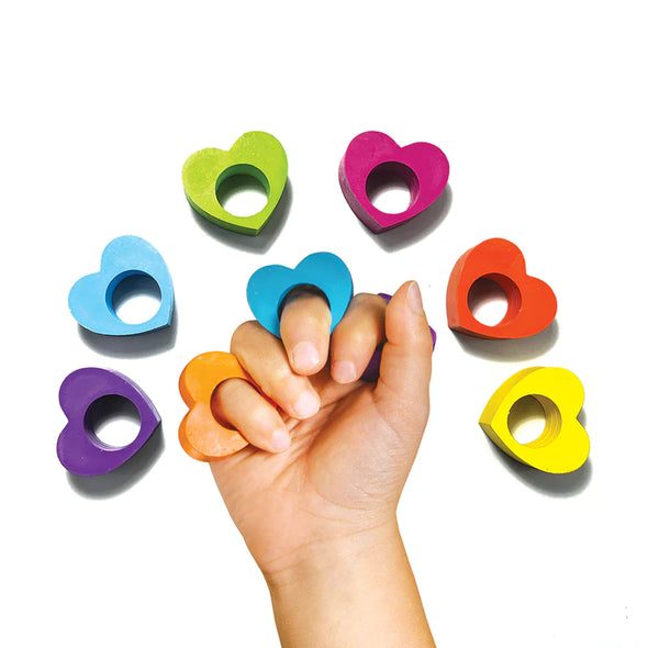 Ooly - Crayons à anneaux en forme de cœur