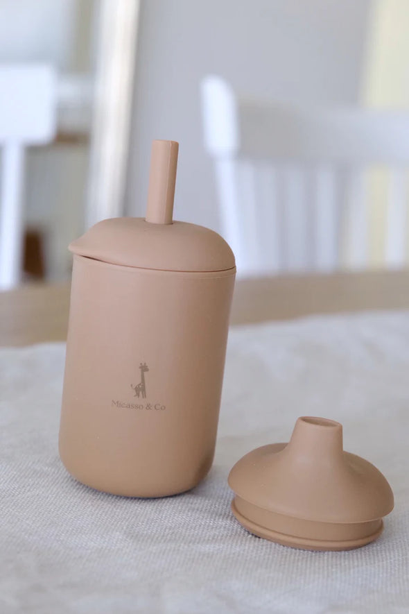Micasso & co - Gobelet en silicone à paille et à bec