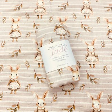 Création Jade - Mousseline bambou & coton - Madame Lapin