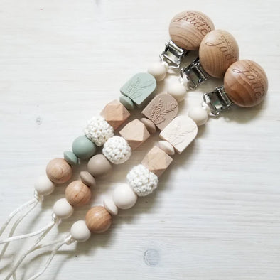 Création Jade - Attache-suce Bois - Boho chic