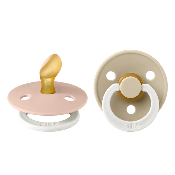 Bibs - Suce Latex, lot de 2, anatomiques, couleur blush/vanille