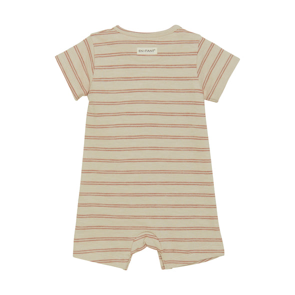 En Fant - Barboteuse rayé Beige