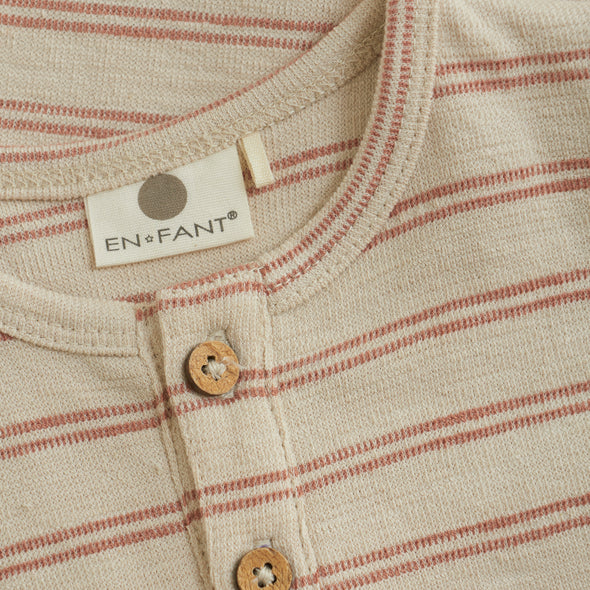 En Fant - Barboteuse rayé Beige