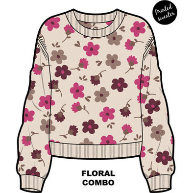 MID - Chandail en maille fleurs