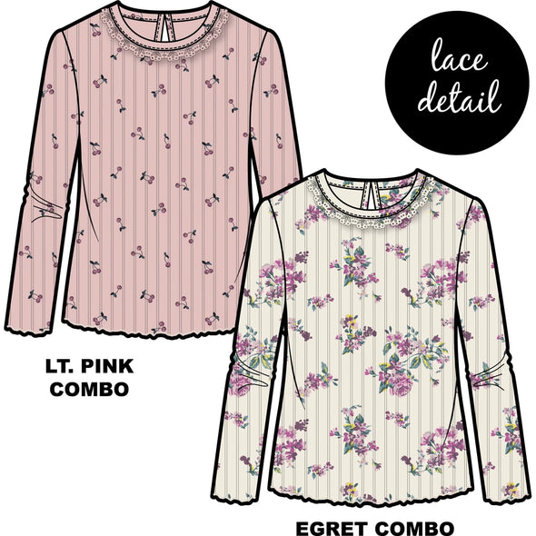 MID - Chandail crème fleurs