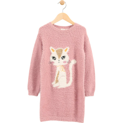 MID - Robe rose chat avec collant