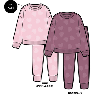 MID - Pyjamas 2 pièces bordeau