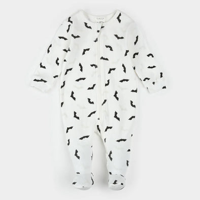Petit Lem - Pyjamas blanc cassé chauve-souris phosphorescent