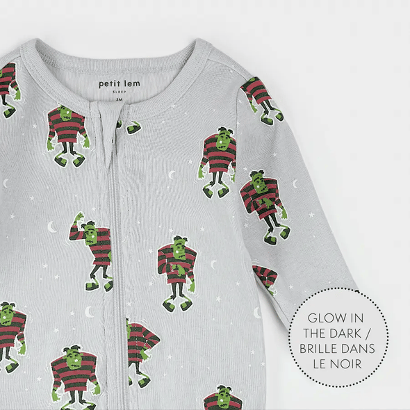 Petit Lem - Pyjamas gris monstre de Frankenstein