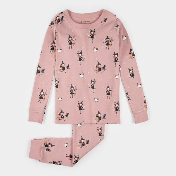 Petit Lem - Pyjamas 2 pc rose de sorcière phosphorescent