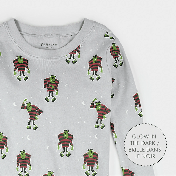 Petit Lem - Pyjamas 2 pc gris monstre de Frankenstein