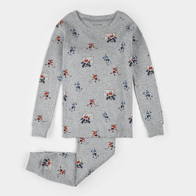 Petit Lem - Pyjamas 2 pc gris joueurs de hockey