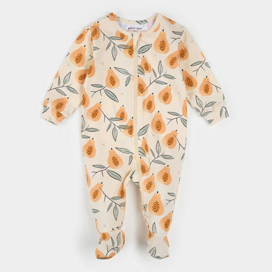 Petit Lem - Pyjamas Jaune imprimé papaye