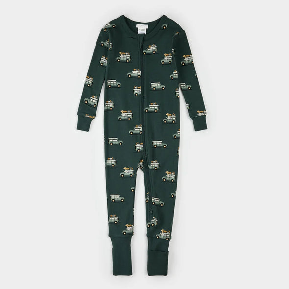 Petit Lem - Pyjamas convertible vert VUS safari