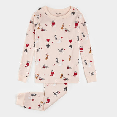 Petit Lem - Pyjama rose imp. chat