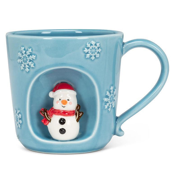 Tasse flocon de neige avec bonhomme de neige