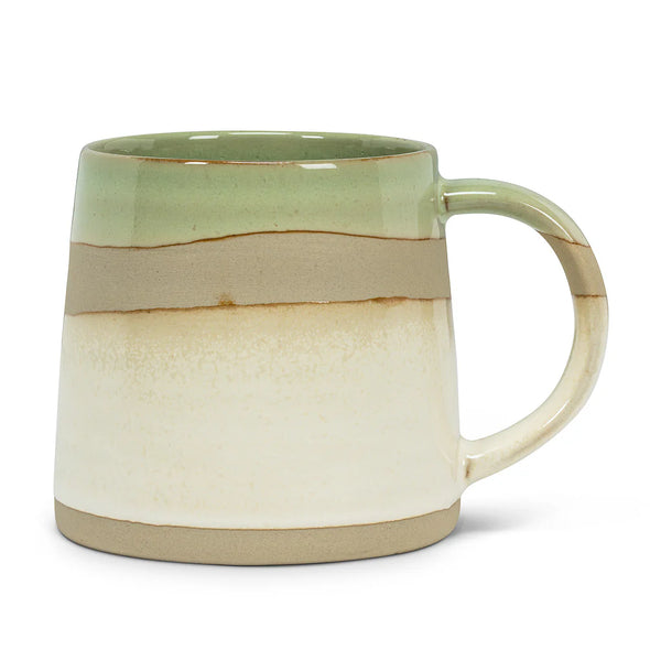 TASSE vert/blanc