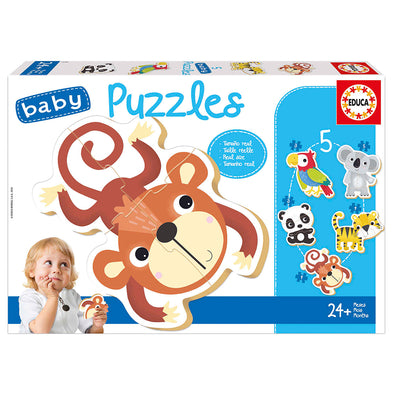 Educa - 5 casse-têtes baby puzzles - Faune sauvage