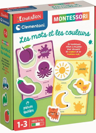 Clementoni - Montessori Les mots et les couleurs