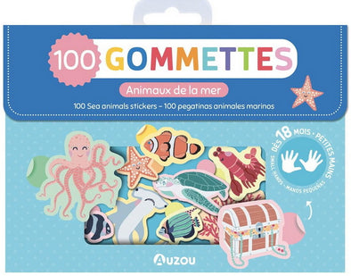 Auzou  - 100 gommettes - Animaux de la mer