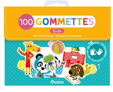 Auzou  - 100 gommettes - École