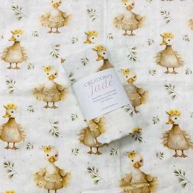 Création Jade - Mousseline bambou & coton - Madame canard