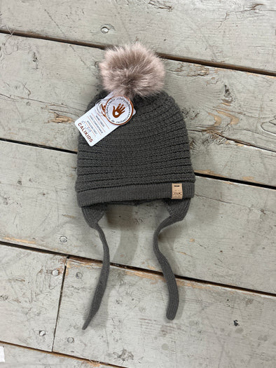 Calikids - Tuque avec pompon brun