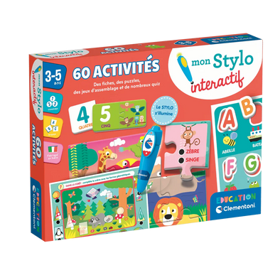 Clementoni - EDUCATION: MON STYLO INTERACTIF - 60 ACTIVITÉS
