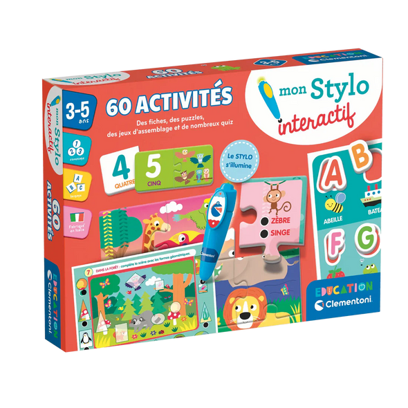 Clementoni - EDUCATION: MON STYLO INTERACTIF - 60 ACTIVITÉS
