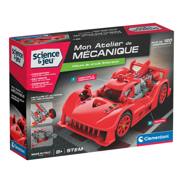 Clementoni - SCIENCE & JEU: ATELIER MÉCANIQUE - VOITURE LE MANS