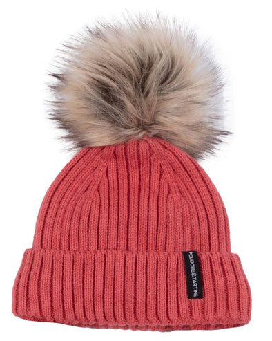 Peluche & Tartine - Tuque en tricot corail Jasmine