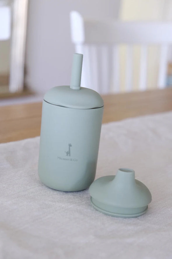 Micasso & co - Gobelet en silicone à paille et à bec