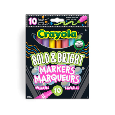 Crayola - Marqueurs à lignes larges audacieuses et lumineuses Crayola, 10 pièces