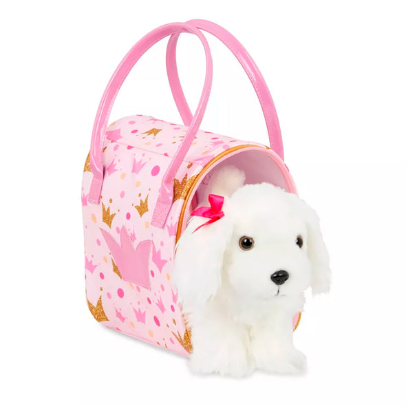 Pucci - Sac Rose imprimé de couronnes avec chiot