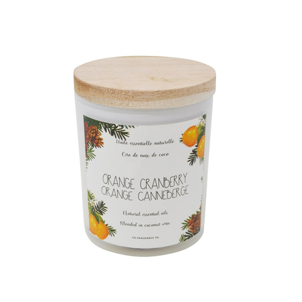 BOUGIE ORANGE CANNEBERGE