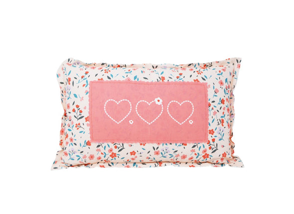 COUSSIN FLEURI 3 COEURS