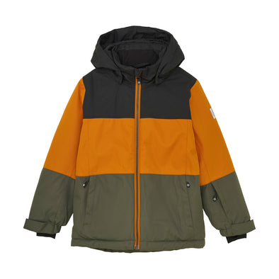 Color Kids - Manteau de ski orange/ vert et noir