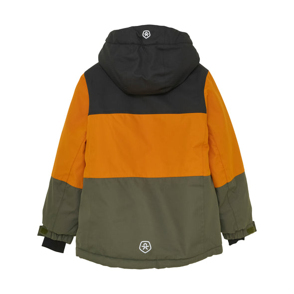 Color Kids - Manteau de ski orange/ vert et noir