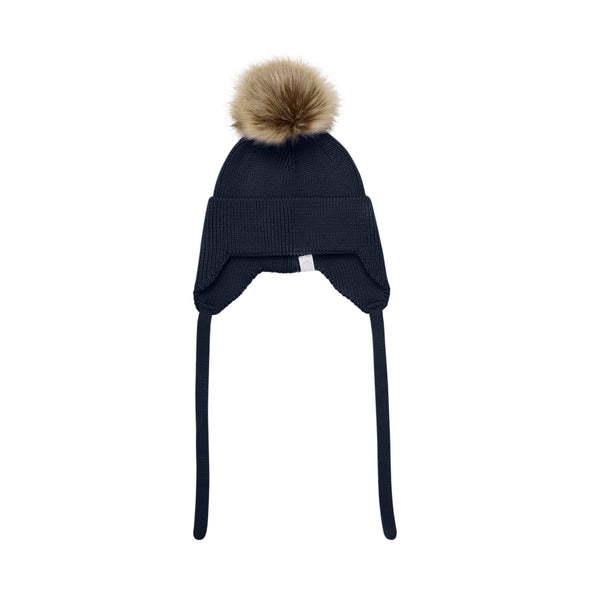 Color Kids - Tuque pompon détachable Marine