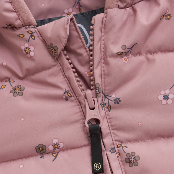 Color kids - Une pièce habit de neige bébé rose fleur