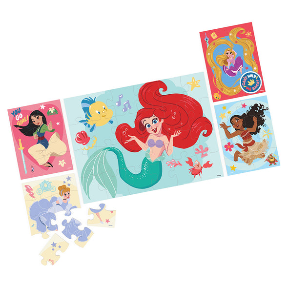 Casse-tête en bois 5-en-1 - Princesses Disney