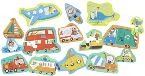 Hape - PUZZLE - LES MOYENS DE TRANSPORT
