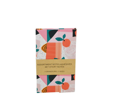 ENSEMBLE BLOC-NOTES ADHÉSIFS POMME GRENATE
