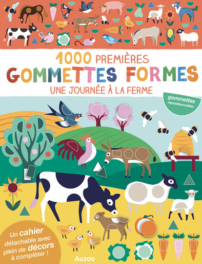 Auzou - 1000 Premières Gommettes Formes - Une Journée À La Ferme