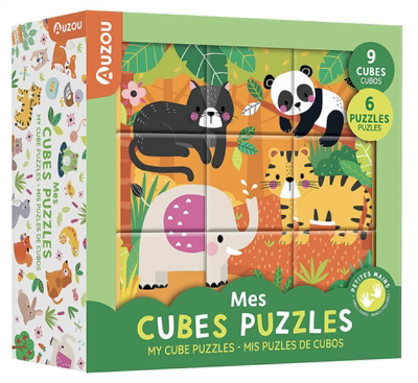 Auzou - Mes cubes puzzles : 9 cubes, 6 puzzles